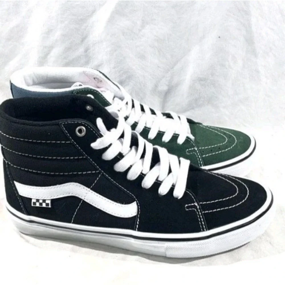 Vans Sk8-Hi Mountain View Mismatch Multicolor Black Green Blue High Top Mens 9